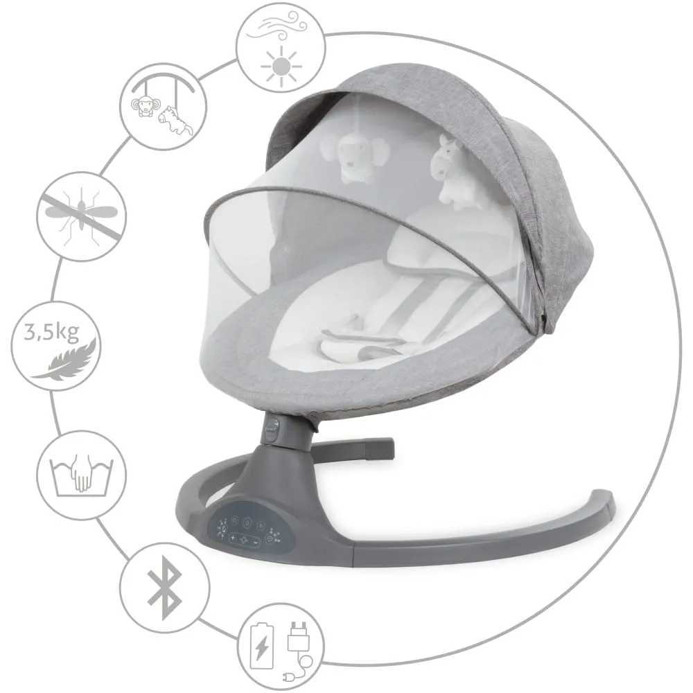 Шезлонг - качели Kidwell Luxi dark melang
